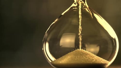 Super Slow Motion Hourglass Filmed on a Highspeed Camera at 1000 Fps