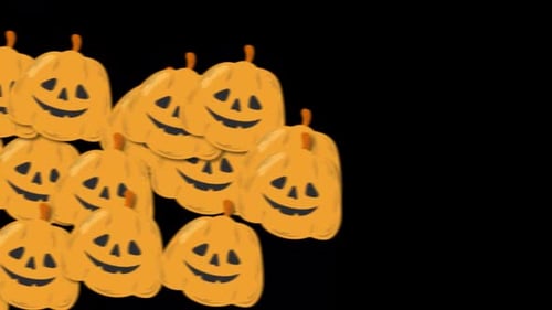 Halloween Pumpkin Transition on Alpha Channel