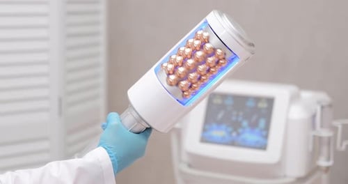 Deep Cellulite Reduction Massage Professional Endosphere Therapy Session Close Up View of Therapist