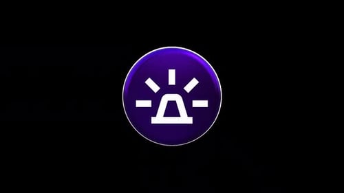 Animated 3D Emergency Siren Light Icon Loop