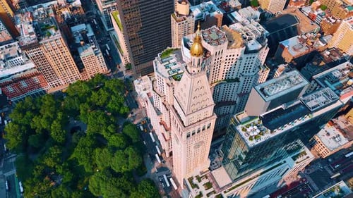Footage over the beautiful cupola on the top of the gorgeous tower