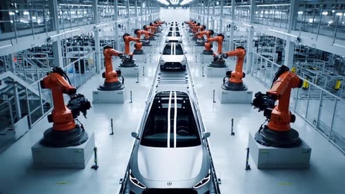 Automatisierte Produktionswerkstatt für Elektrofahrzeuge mit neuer Energie