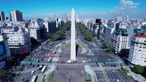 Obelisk Monument at downtown Buenos Aires Argentina.