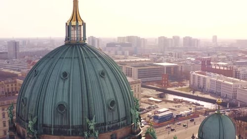 Aerial view of Berlin Cathedral, Germany.