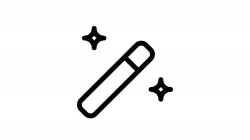wand line icon animation