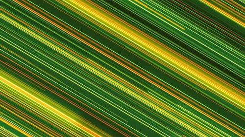 Vibrant Green and Orange Abstract Diagonal Speed Lines Background