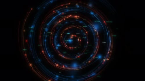 Colorful Data Swirl Seamless Loop