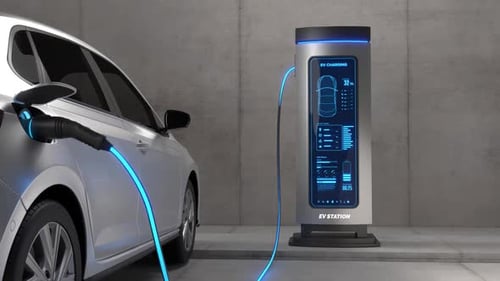 Modern Electric Vehicle Charging Station
