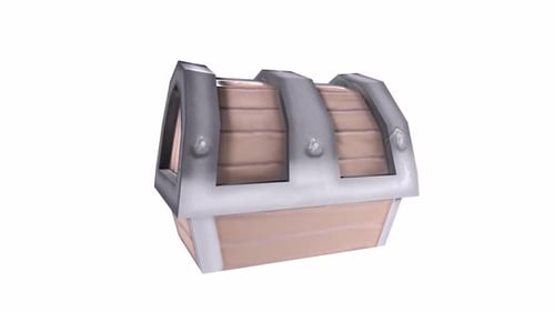 Treasure Chest 3d object rotating loop