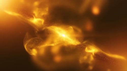 Golden Shimmering Particle Flowing Elegant Reveal