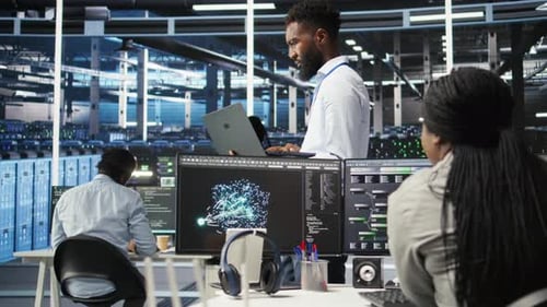 Data Center System Administrator Analyzing Gear Issues Using Node Tree Tools