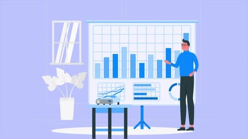 Office Worker Showing Business Presentation To His Boss 4K