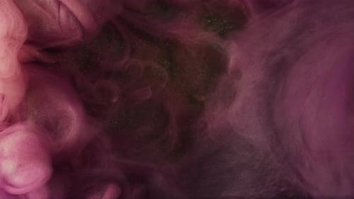 Abstract Fluid Art with Pink and Violet Swirls