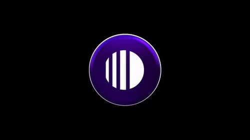 3D Purple Circle Logo Reveal Animation