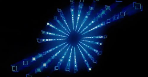 Blue Shiny Lights Circling Animation