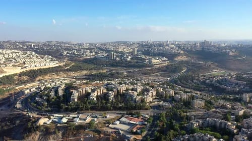 Jerusalem Landsacpe aerial view at noon
