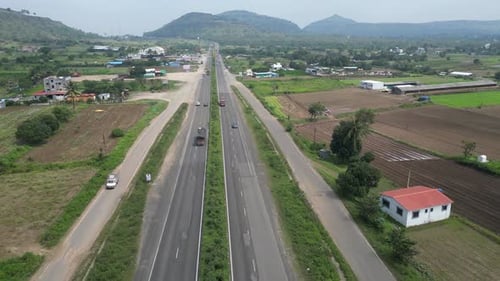 pune to nashik national highway 60 drone view in Maharashtra