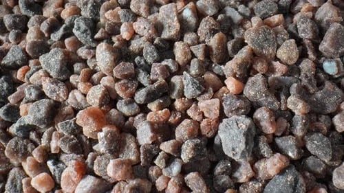 Black Salt Crystals Close Up