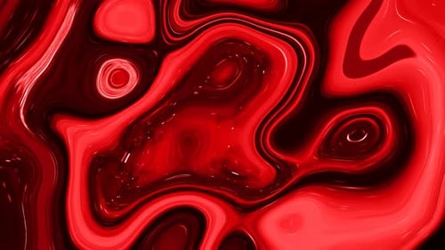Vibrant Red Abstract Liquid Swirl Motion Background