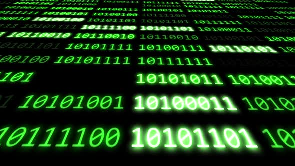 Hacker code running down a computer screen termina, Backgrounds Motion ...