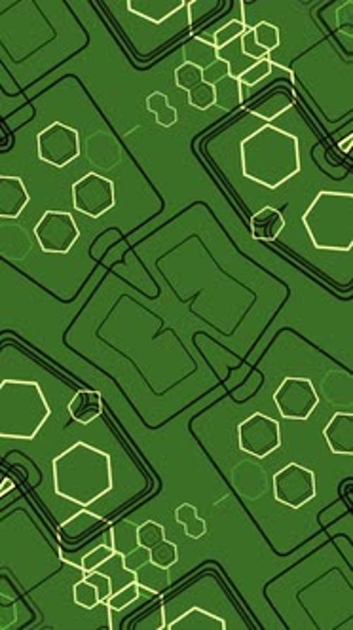 Seamless Loop Abstract Geometric Hexagon and Square Vertical Background