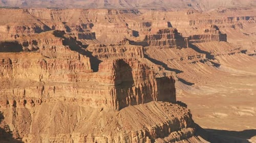 Utah Circa-2019. Aerial View Of Desert Canyon In Utah. Shot From Helicopter With Cineflex Gimbal ...