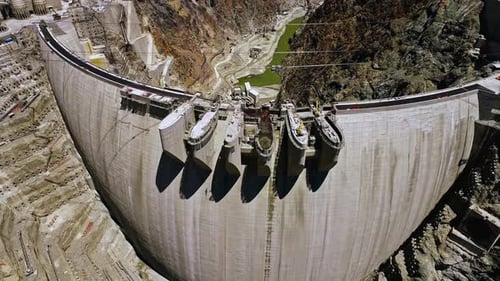 Large-Scale Dam Under Construction