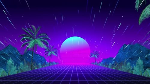 Sonnenuntergang im Retro-Look