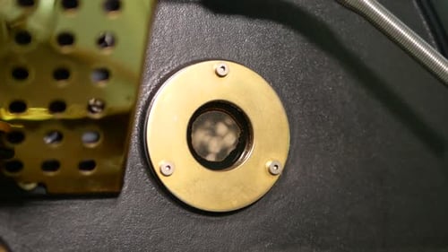 Coffee Roasting Machine in Operation Close Up