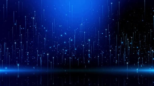 Digital Space Line Data Flow Scifi Background High Tech Particles Surface Waves