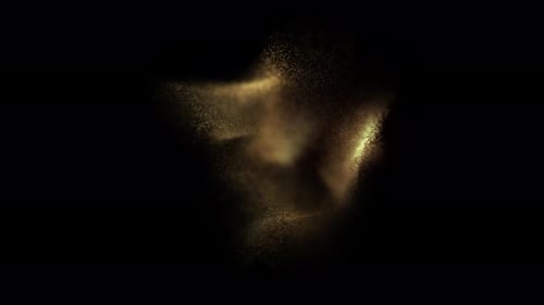 Golden Particle Swirl Abstract Background Animation