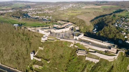 Aerial view of Ehrenbreitstein Fortress, Germany.