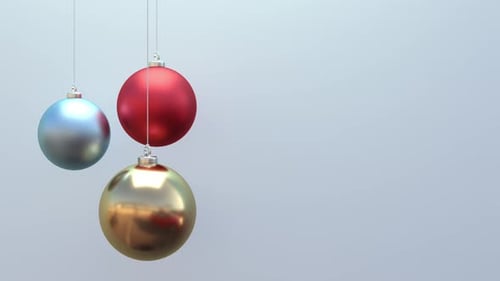 4K Christmas Balls in a Seamless Loop