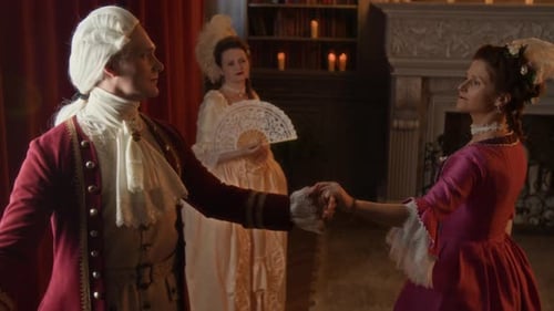 Young Lady and Gentleman Dancing Menuet at 18th Century Ball in Palace