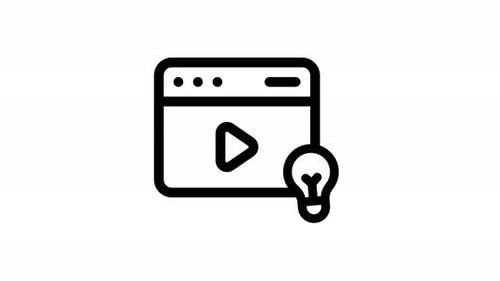 lightbulb line icon animation