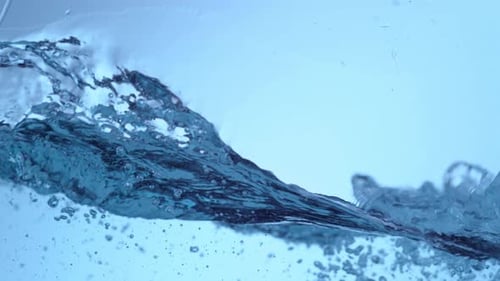 Cool Blue Water Surface Abstract Close Up