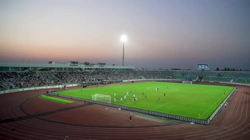 football in the stadium