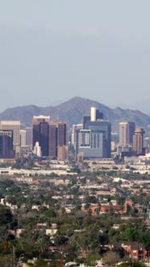 Vertical Video Phoenix Arizona Skyline