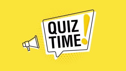 Modern Quiz Time Announcement with Megaphone