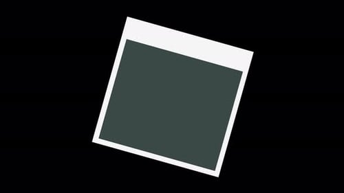 Photo Picture Frame with Green Screen on White Background Frame By Frame 3D Animation Empty White
