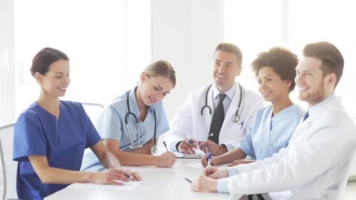 Happy Doctors Conference in Hospital