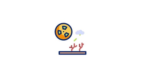 Animiertes Symbol für sauren Regen