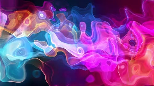 Vibrant Fluid Abstract Shapes Moving Background Loop