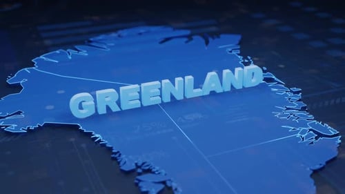 Futuristic Digital Map of Greenland Title Reveal