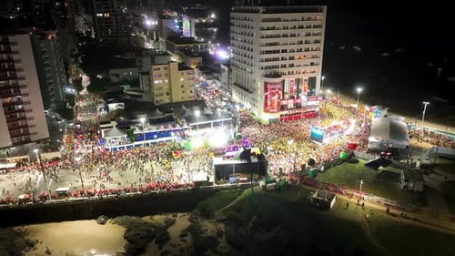 Festa de
carnaval em Salvador, na Bahia, Brasil. Paisagem de carnaval
.