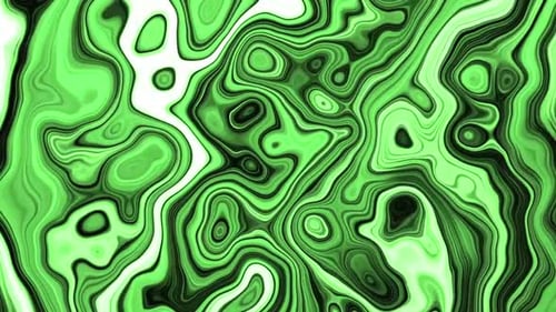 Green Metallic Fluid Background Video