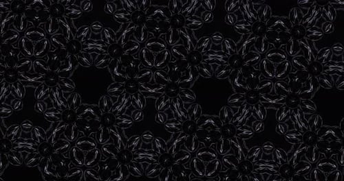 Abstract Dark Geometric Kaleidoscope Pattern Animation
