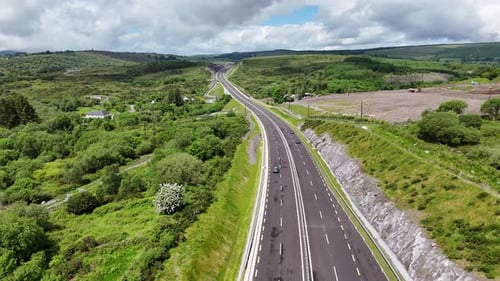 Drone view of a highway