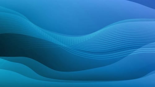 Abstract Blue Wavy Lines Fluid Looping Background