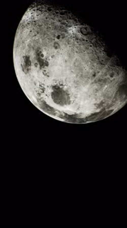 Spinning Moon Sphere Galaxy in Space with Solar System